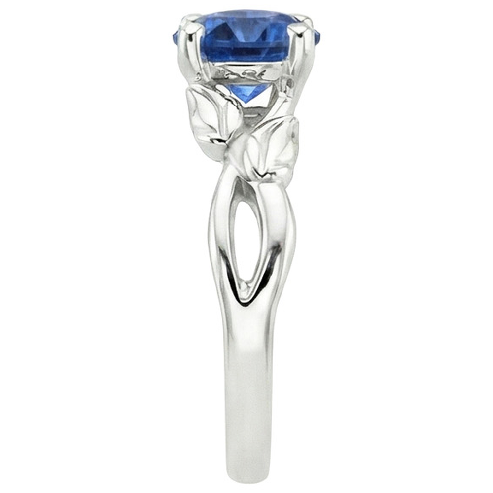 naturel round diamant 2carats bague vue de profil