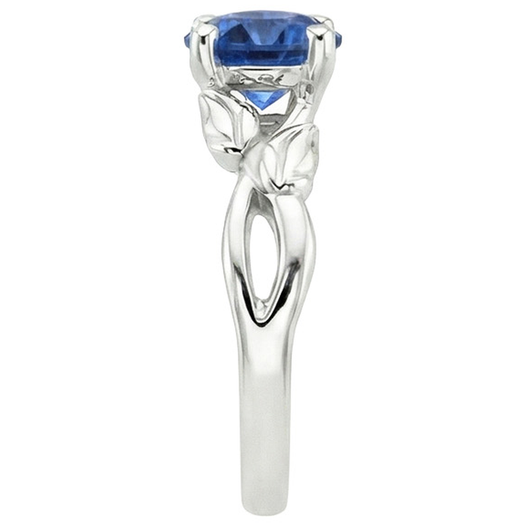 naturel round diamant 2carats bague vue de profil