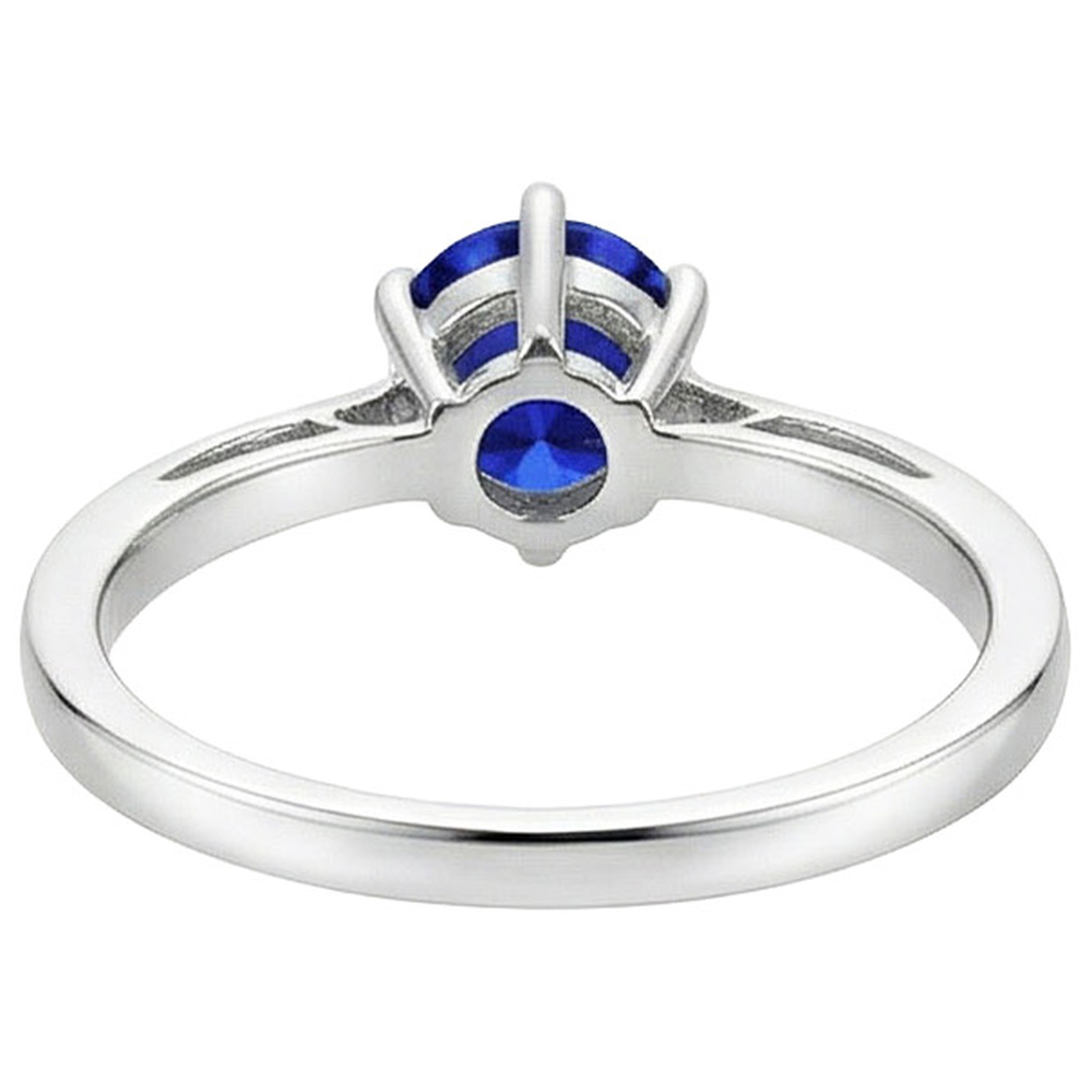 naturel round saphir 2.50carats bague vue de profil