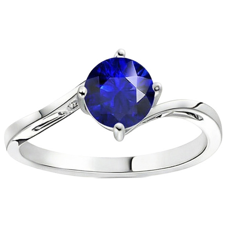 naturel round saphir 2.50carats bague détail rapproché