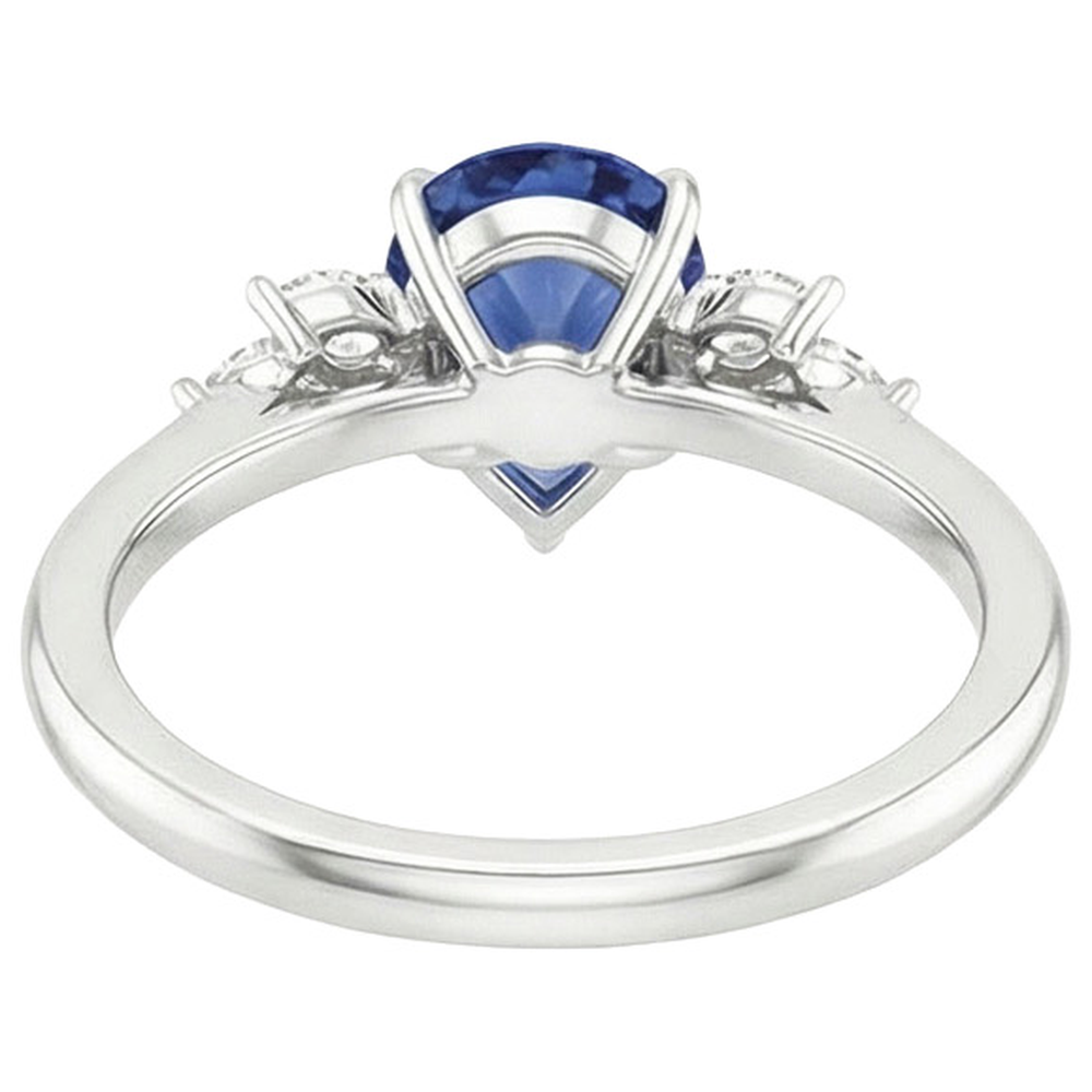 naturel pear diamant 5carats bague angle de côté
