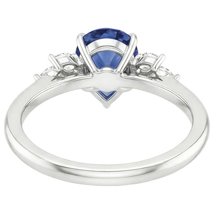 naturel pear diamant 5carats bague angle de côté