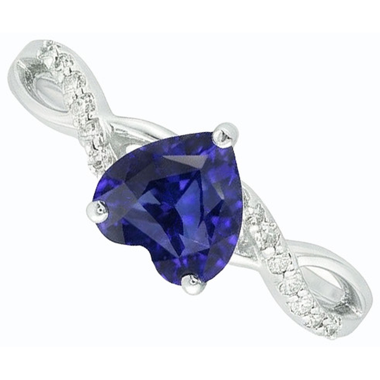 naturel round diamant 2carats bague vue de profil