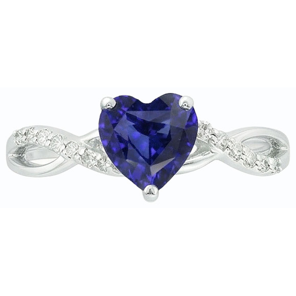 naturel round diamant 2carats bague sur blanc