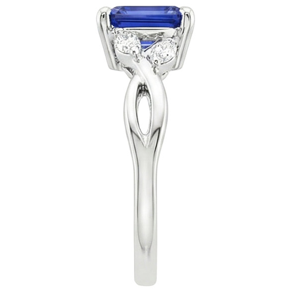 naturel marquise saphir 4carats bague sur blanc