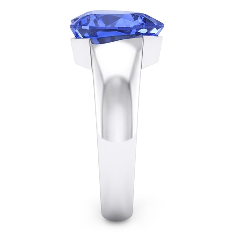 Bague Solitaire Saphir Ceylan 2 Carats Bague Épaisse En Forme De Coeur