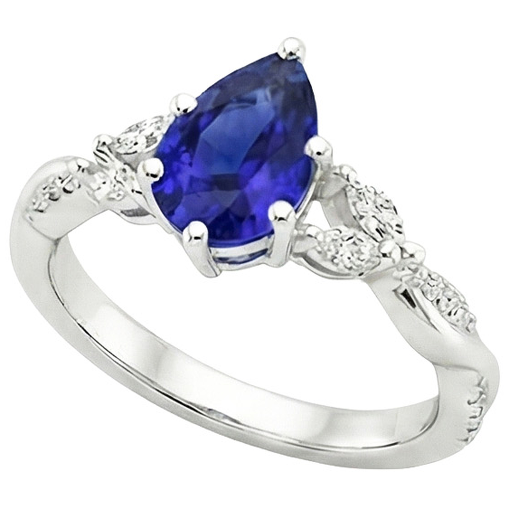 naturel marquise diamant 4.50carats bague angle de côté