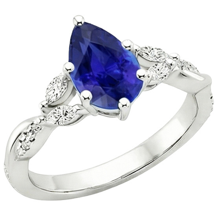 naturel marquise diamant 4.50carats bague vue de dessus