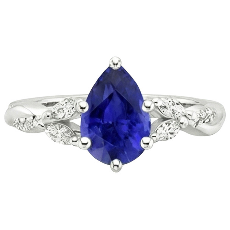 naturel marquise diamant 4.50carats bague vue de profil