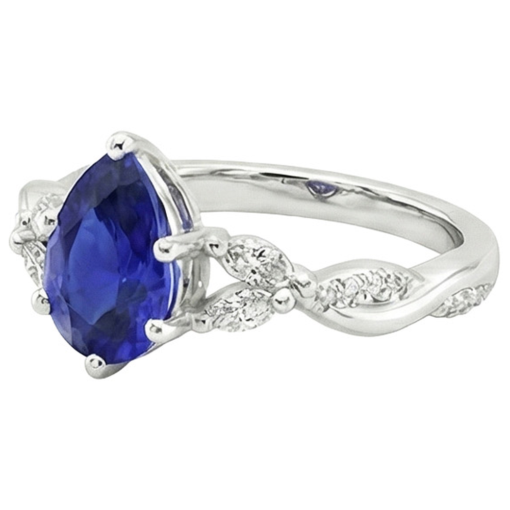naturel marquise diamant 4.50carats bague sur blanc