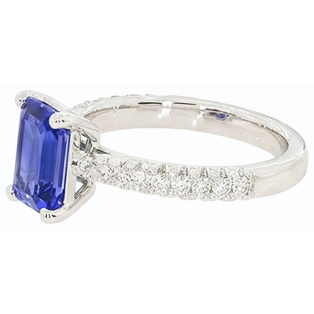 naturel diamant 3.75carats bague vue de profil