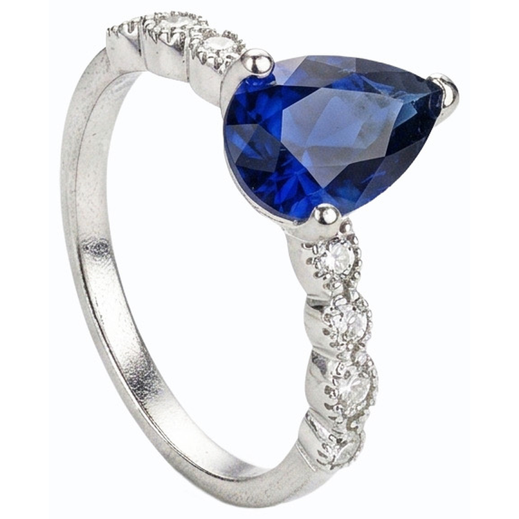 naturel pear diamant 3.50carats bague détail rapproché