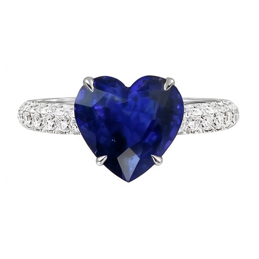 naturel round diamant 4.50carats bague angle de côté