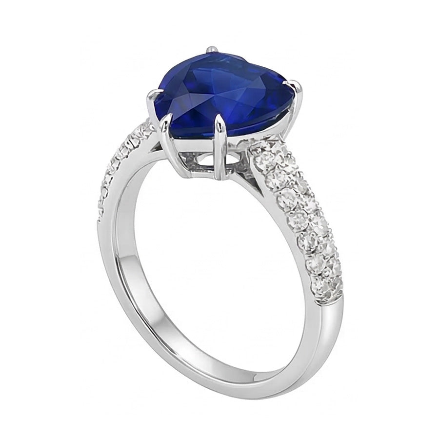 naturel round diamant 4.50carats bague vue de profil