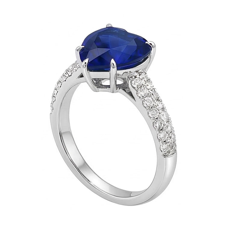 naturel round diamant 4.50carats bague vue de profil