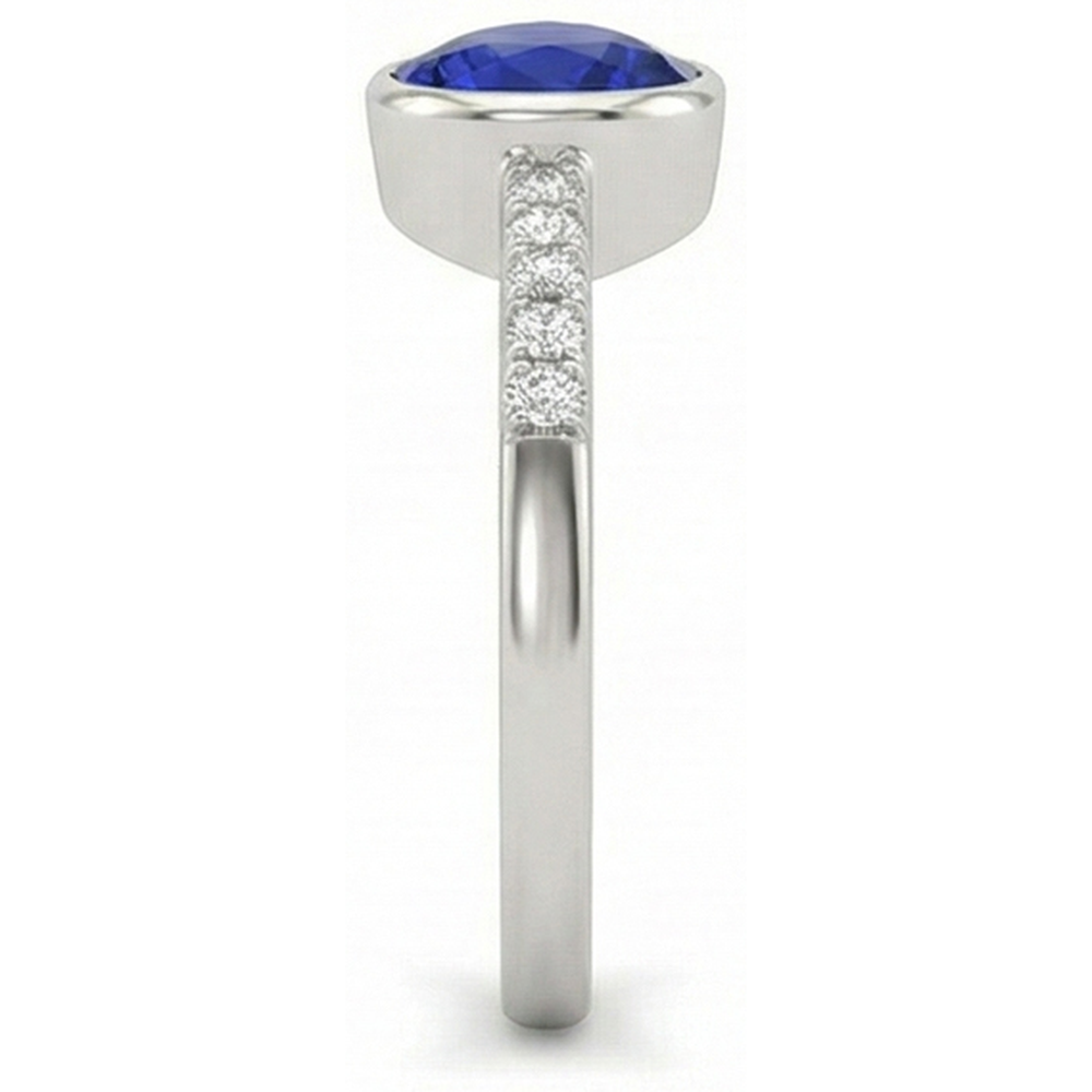 naturel pear diamant 2.50carats bague vue de dessus