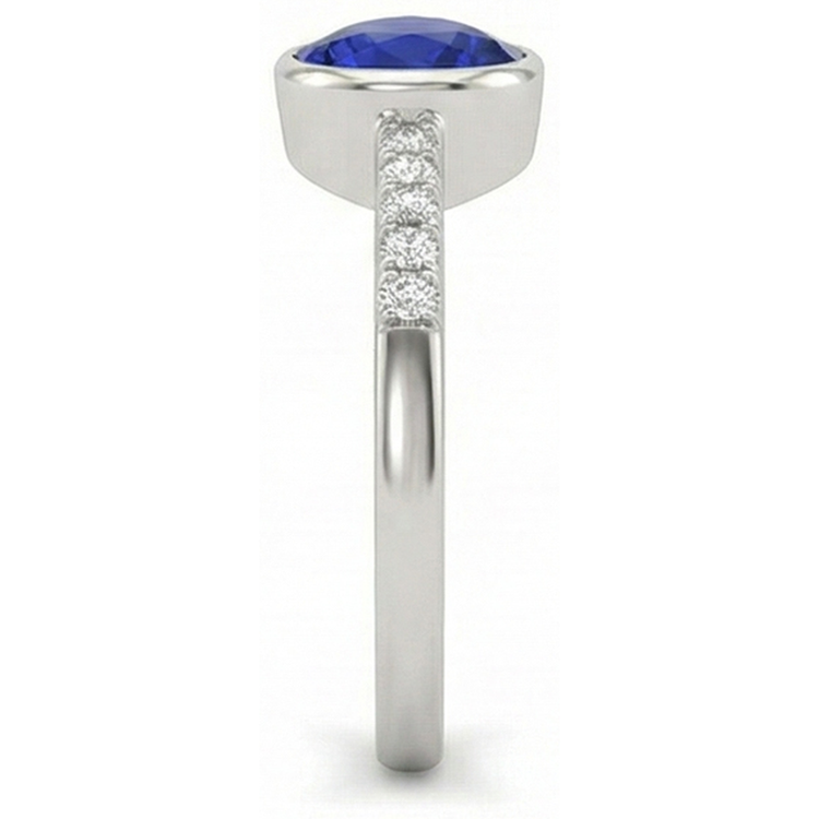 naturel pear diamant 2.50carats bague vue de dessus