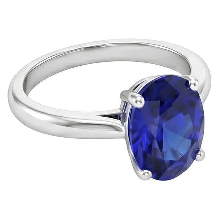 naturel oval saphir 3.30carats bague détail rapproché