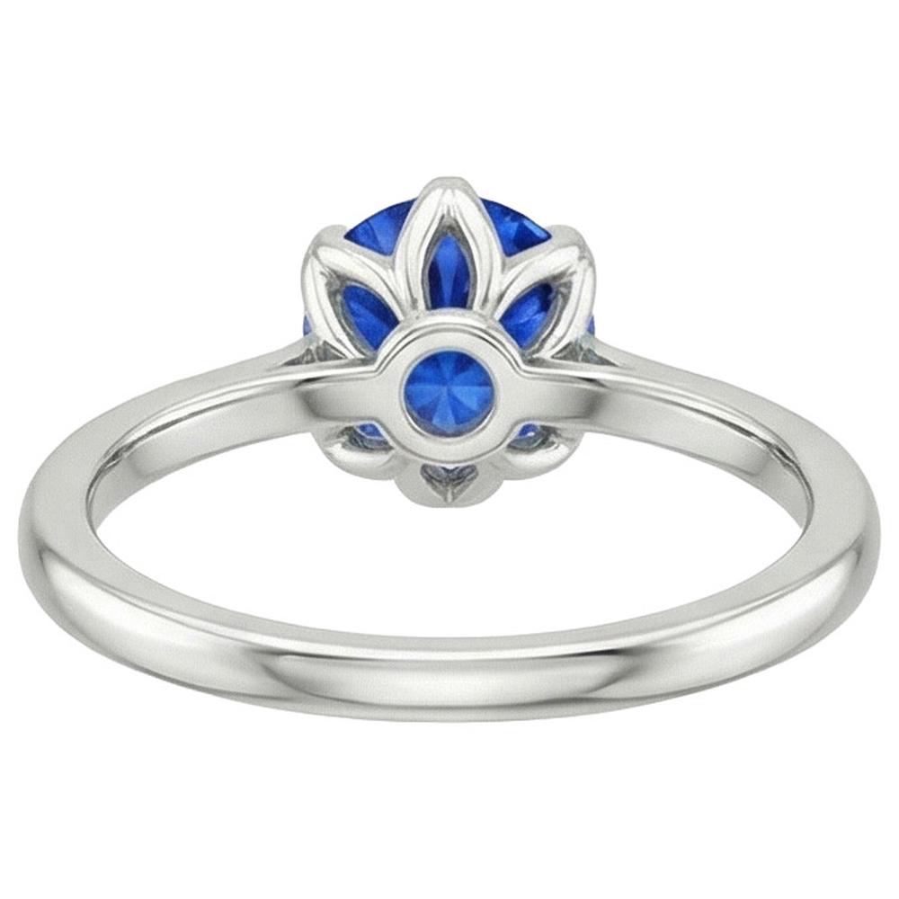 naturel round diamant 2carats bague sur blanc