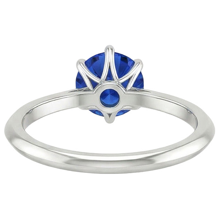 Bague Solitaire Saphir Véritable 2 Carats