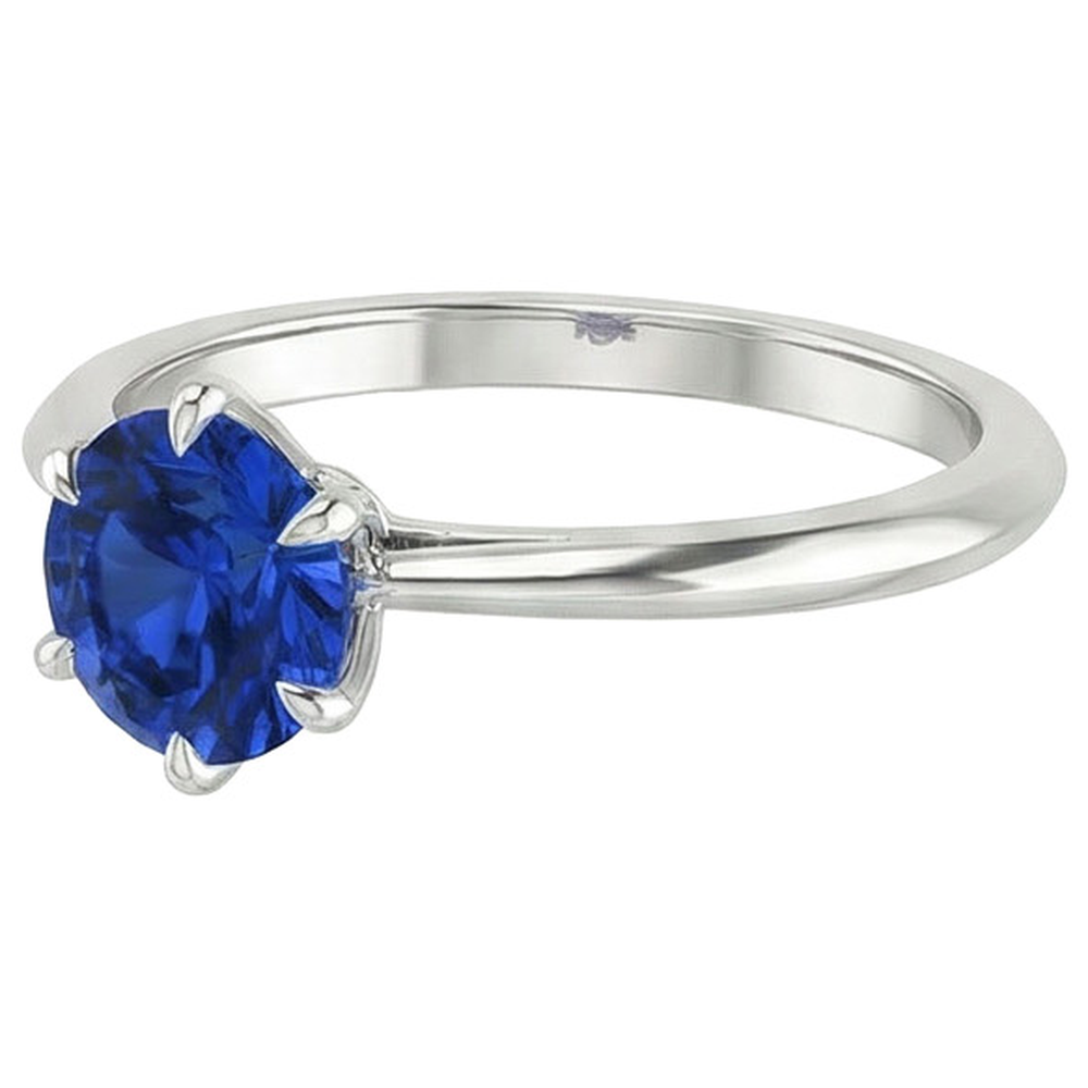 Bague Solitaire Saphir Véritable 2 Carats