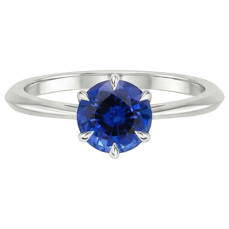 Bague Solitaire Saphir Véritable 2 Carats