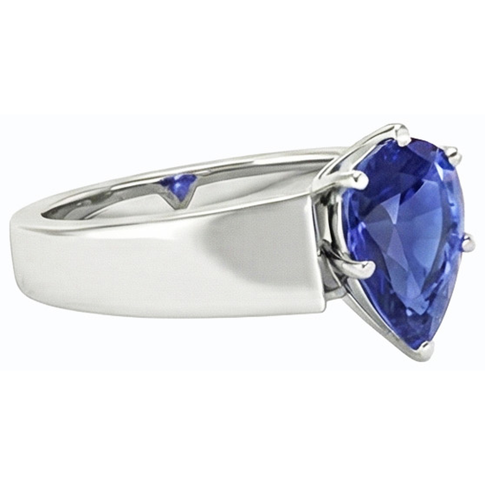 naturel pear diamant 1.50carats bague sur blanc