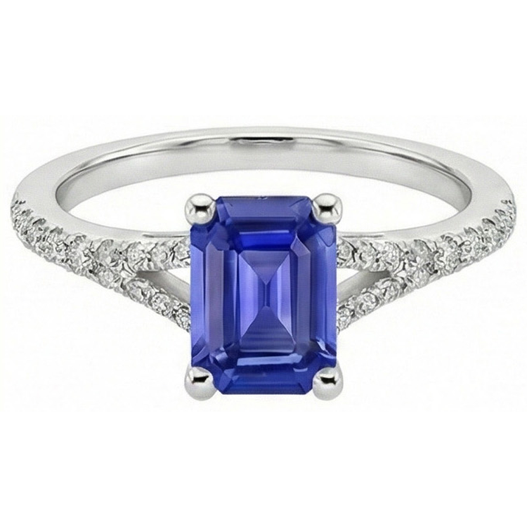 naturel émeraude 4carats bague vue de profil