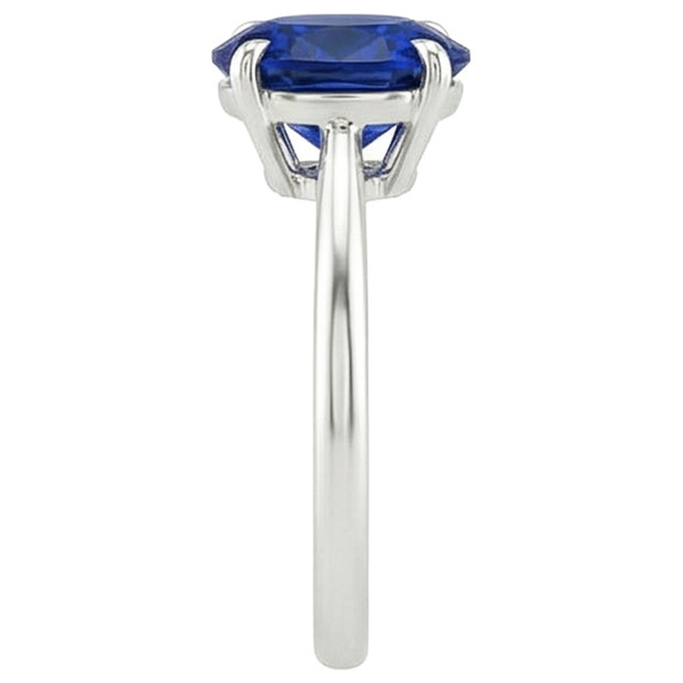 naturel oval saphir 2.50carats bague sur blanc