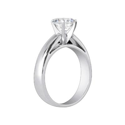 Bague Solitaire Véritable Diamant Cathédrale 2.51 Carats Or Blanc