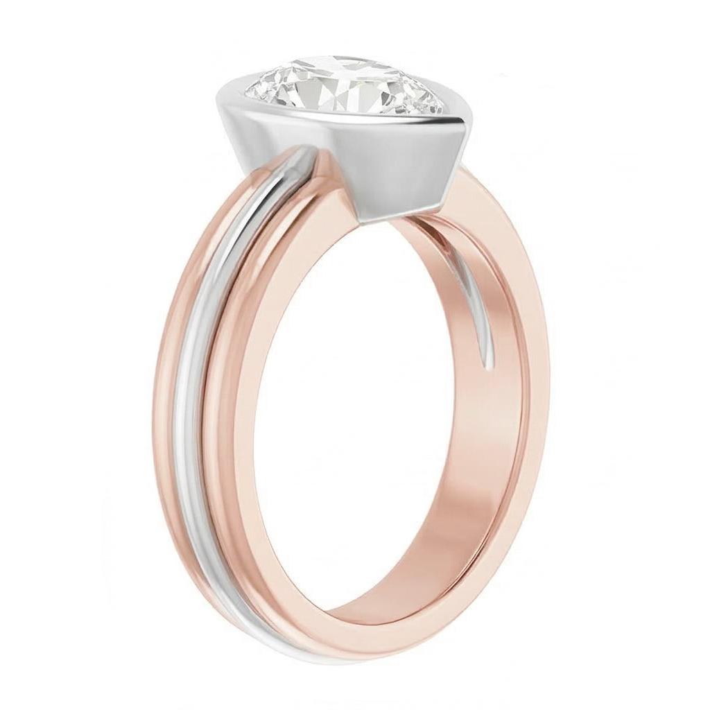 naturel pear diamant 2.20carats bague détail rapproché