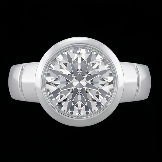 Bague Solitaire Véritable Diamant Naturels Extraits des Mines ( et non cultivés en laboratoire ) 2.50 Carats H Si1 Bijoux Pour Hommes