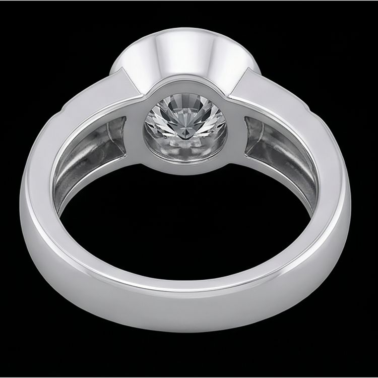 Bague Solitaire Véritable Diamant Naturels Extraits des Mines ( et non cultivés en laboratoire ) 2.50 Carats H Si1 Bijoux Pour Hommes