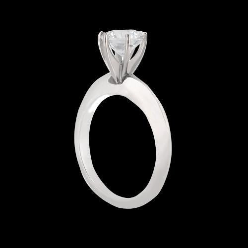 Bague Solitaire Véritable Diamant Rond Scintillant 1.50 Carats