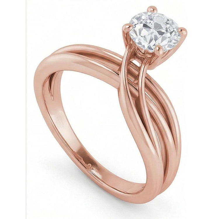 naturel round diamant 2carats bague angle de côté
