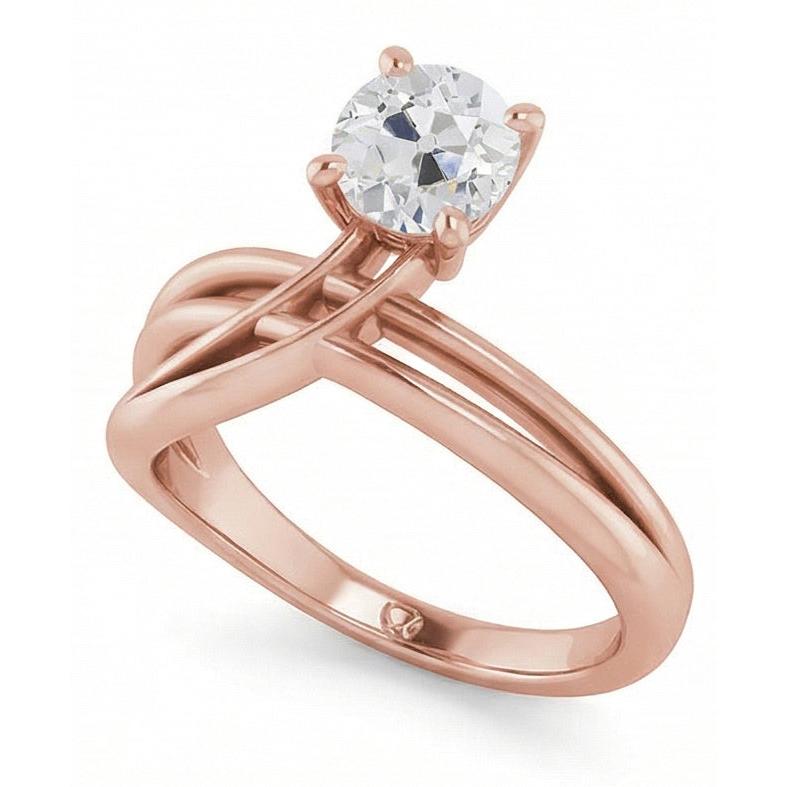 naturel round diamant 2carats bague détail rapproché