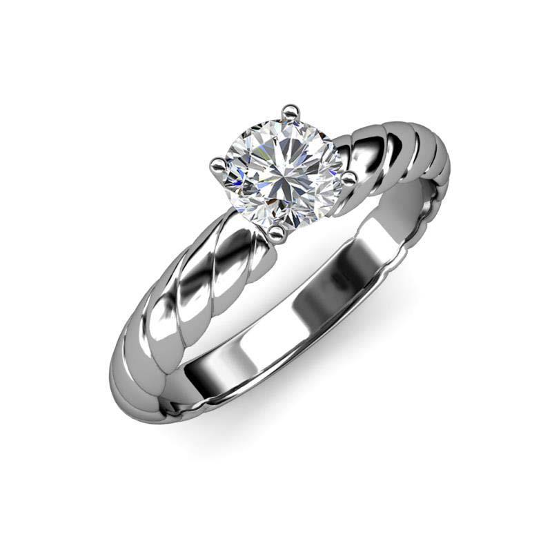 Bague Solitaire Véritable Diamant Rond Taille Brillant 2 Carats