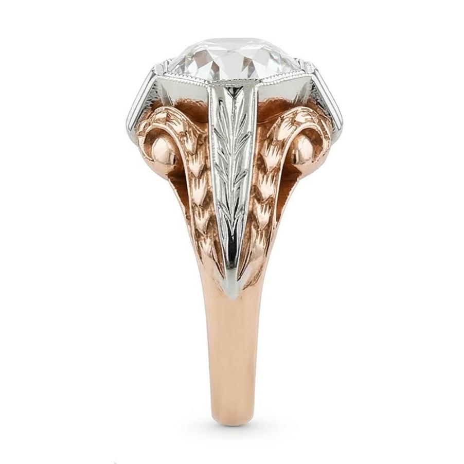 naturel round diamant 2carats bague vue de dessus
