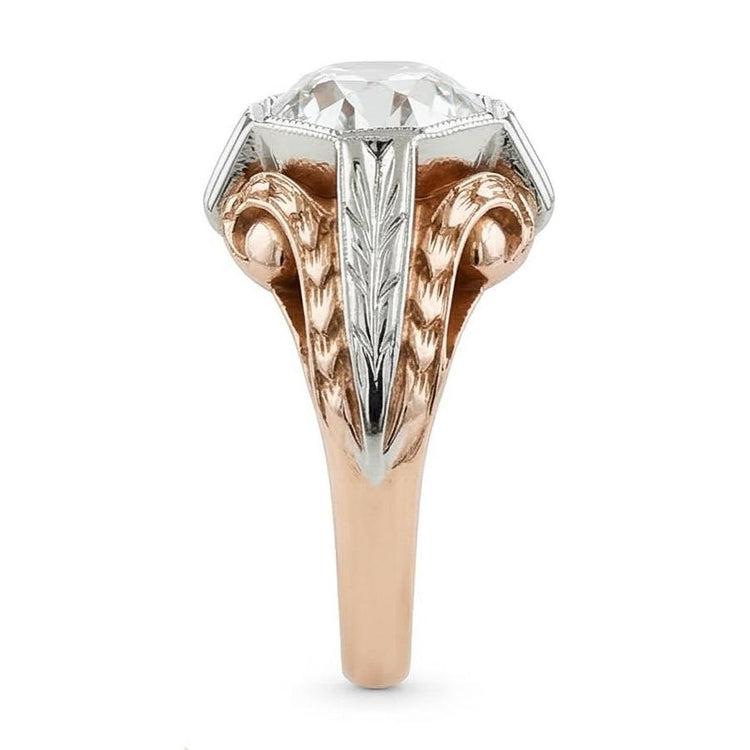 naturel round diamant 2carats bague vue de dessus