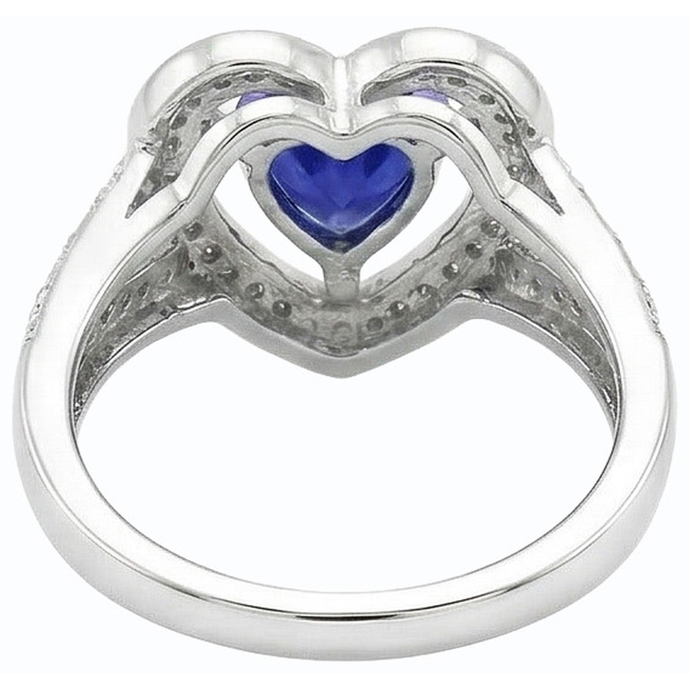 naturel heart diamant 1.50carats bague angle de côté