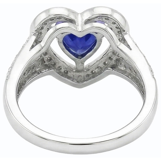 naturel heart diamant 1.50carats bague angle de côté