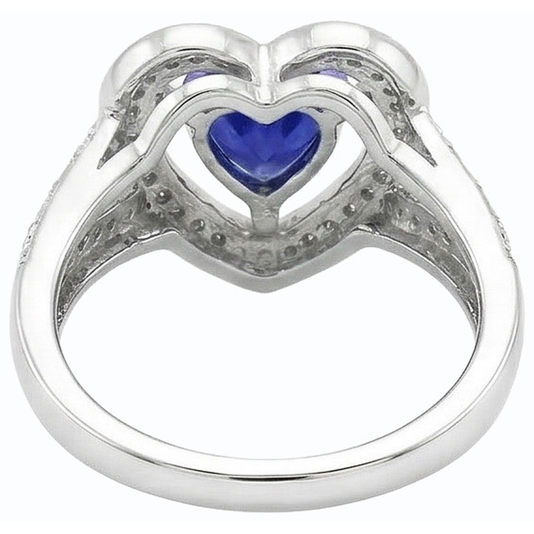 naturel heart diamant 1.50carats bague angle de côté