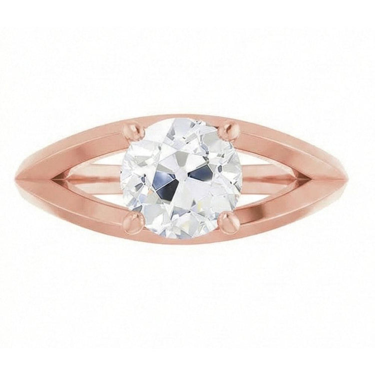 naturel round diamant 2carats bague angle de côté
