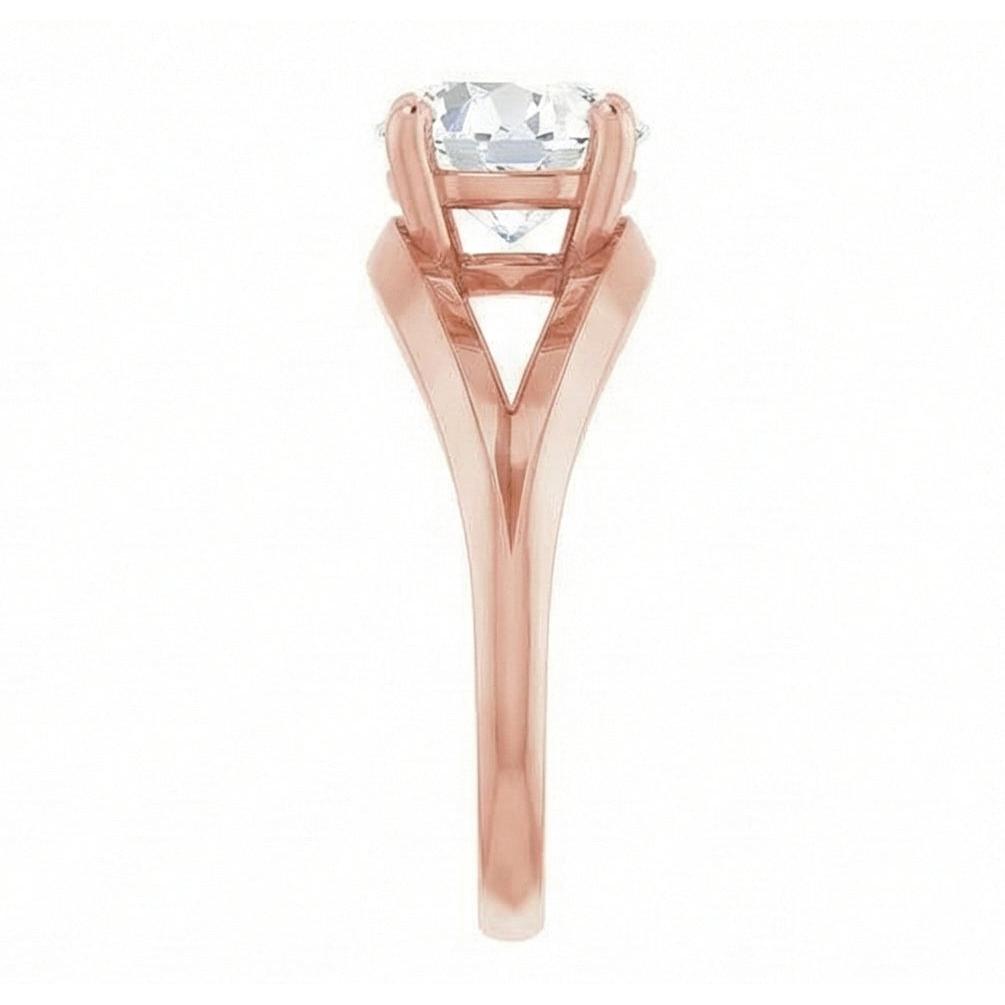 naturel round diamant 2carats bague détail rapproché