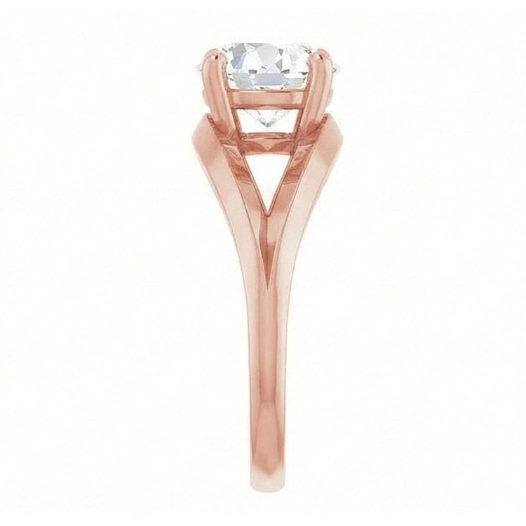 naturel round diamant 2carats bague détail rapproché