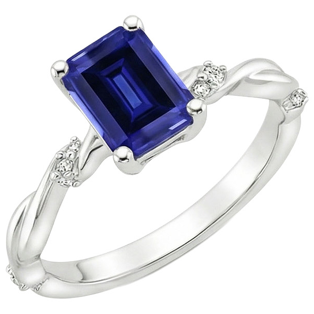 naturel diamant 3.50carats bague angle de côté