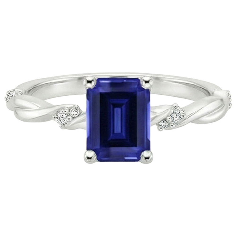 naturel diamant 3.50carats bague vue de profil