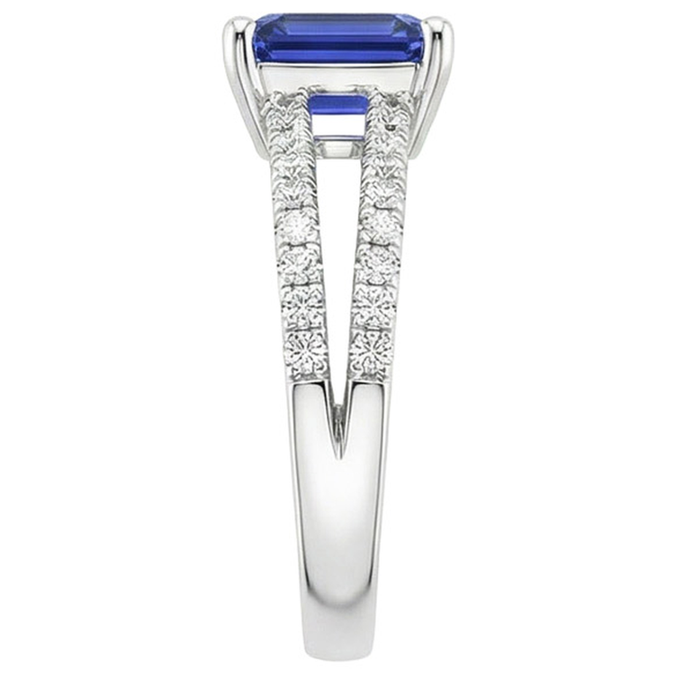 naturel round saphir 4.50carats bague sur blanc