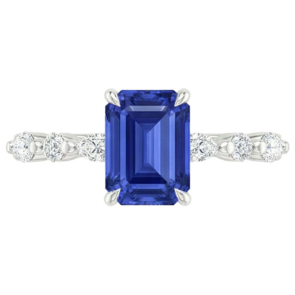 naturel pear diamant 4carats bague vue de profil