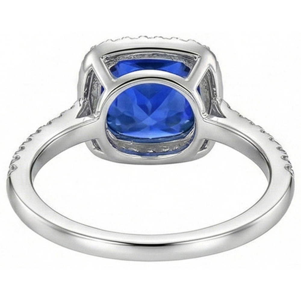 naturel cushion diamant 3.30carats bague sur blanc